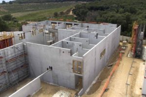 Réalisation BPAI partenaire Lafarge chantier béton autoplacant Collège Stiletto Ajaccio Corse